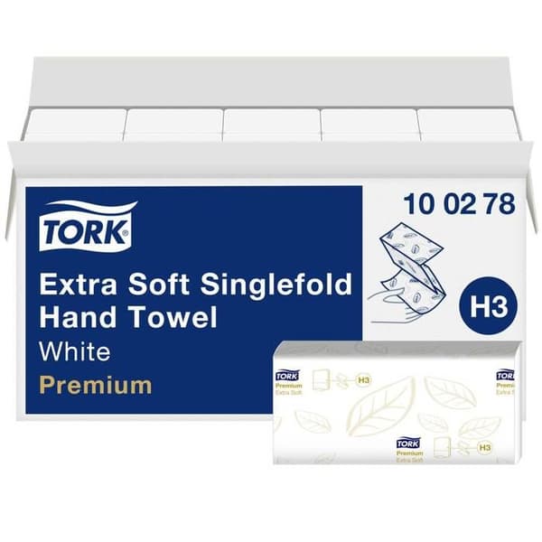Tork Premium Soft H3 Pappershandduk 426 g 200 ark Z-vikt vit för P-N: 471022, 553000, 553008, 553100, 553108, 953101