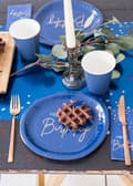Miniatyrbild 3 av 4: Folat - 66230 - Servetter Elegant True Blue 30 År 33x33cm - 10 stycken