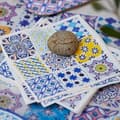 Miniatyrbild 2 av 4: Engångs servett - pappersservett Talking tables - SOUK-NAPKIN-BLUE