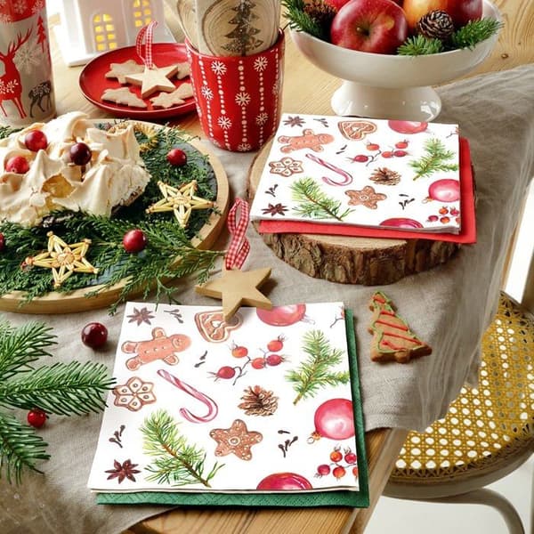 Engångsservett - servett i non-woven papper Paw decor kollektion - 30355781
