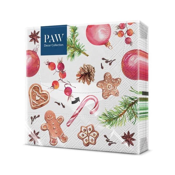 Engångsservett - servett i non-woven papper Paw decor kollektion - 30355781