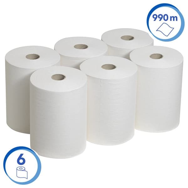 Scott Slimroll 6657 rullade handdukar - 6 x 165 m rullar (990 m totalt)