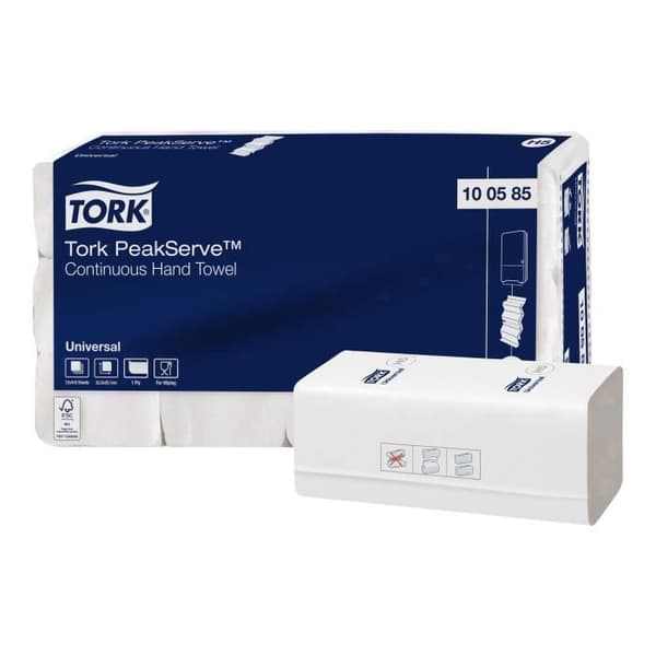 Tork Universal PeakServe Continuous H5 handduk 482g 410 ark vit