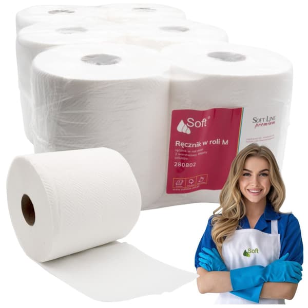 Blødt Premium maxi 2w cellulose rullehåndklæde a'6