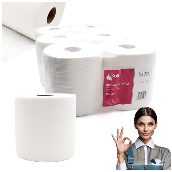 Blødt Premium maxi 2w cellulose rullehåndklæde a'6