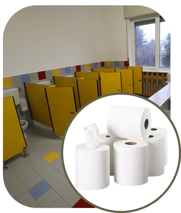 Mini 2w hvid cellulosehåndklæde, pakke med 12 stk., 62395