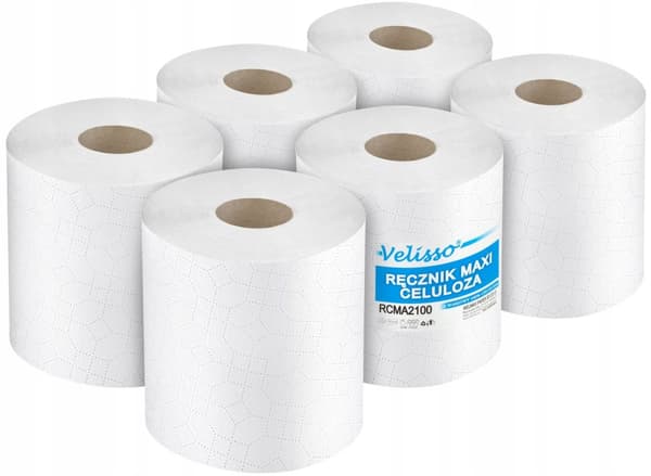 Maxi håndklæde 2w hvid cellulose 6 stk RCMA2100