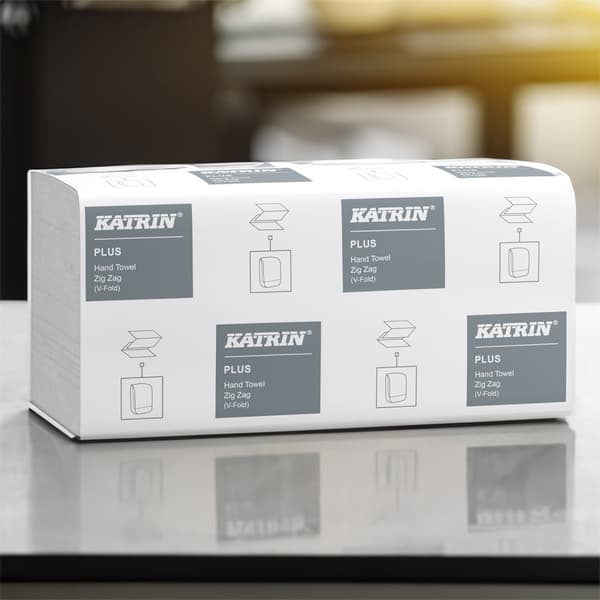 Katrin Plus -pyyhe ZZ supervalkoinen, 1 vk, 6000 kpl.