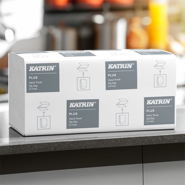 Katrin Plus -pyyhe ZZ supervalkoinen, 1 vk, 6000 kpl.