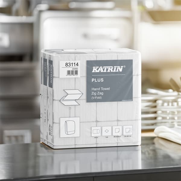 Katrin Plus -pyyhe ZZ supervalkoinen, 1 vk, 6000 kpl.