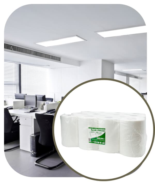 Mini 2W vita cellulosahanddukar, 12-pack RCMI2060