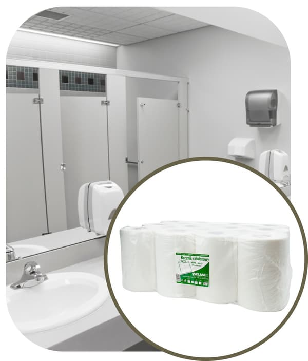 Mini 2W vita cellulosahanddukar, 12-pack RCMI2060