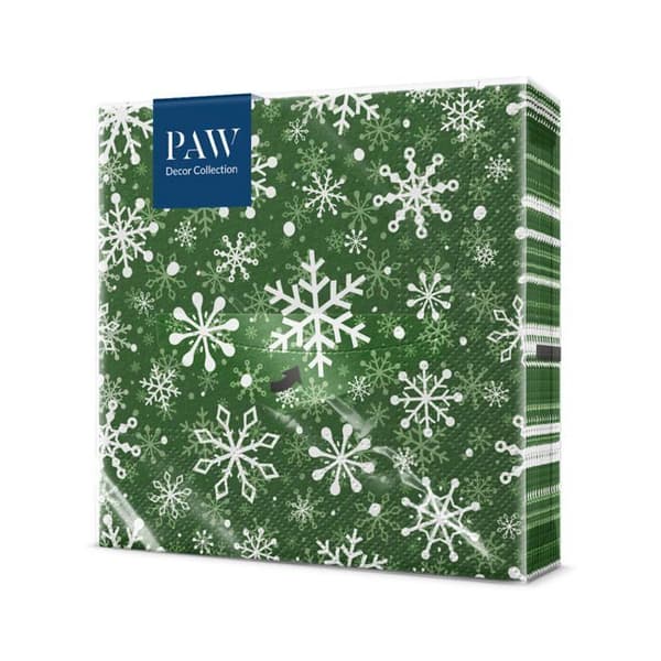 Engångsservett - servett i nonwoven-papper Paw decor-kollektion - 010761