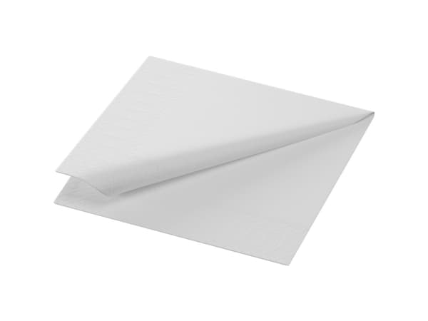 Duni - Servett - Storlek 24 x 24 cm - engångsvara - vit (paket om 300)