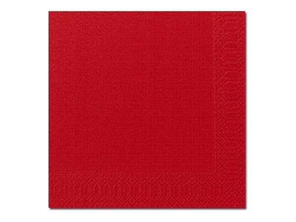 Duni - Serviett - Størrelse 33 x 33 cm - avhendbar - rød (en pakke 125)