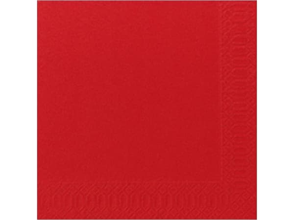 Duni - Serviett - Størrelse 33 x 33 cm - avhendbar - rød (en pakke 500)