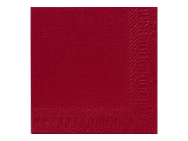 Duni - Servett - Storlek 33 x 33 cm - engångsvara - bordeaux (paket om 125)
