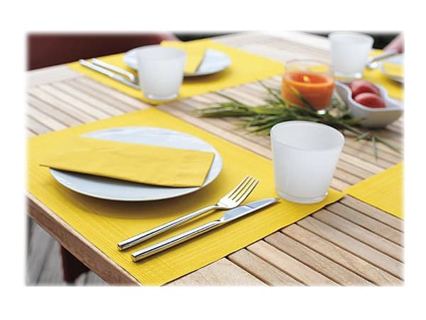 Serviet Duni 33x33 cm 3-lag gul - (8 pakker x 125 stk.)