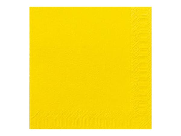 Serviet Duni 33x33 cm 3-lag gul - (8 pakker x 125 stk.)