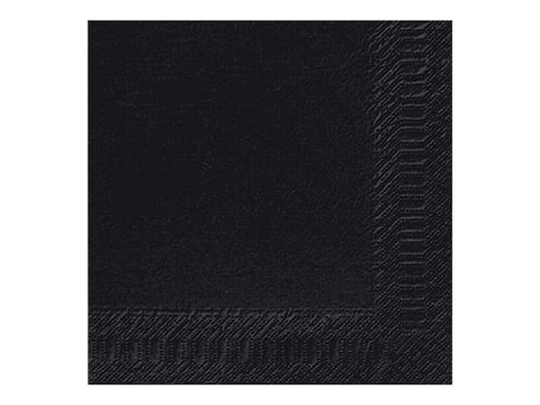 Duni - Serviett - Størrelse 40 x 40 cm - avhendbar - svart (en pakke 125)