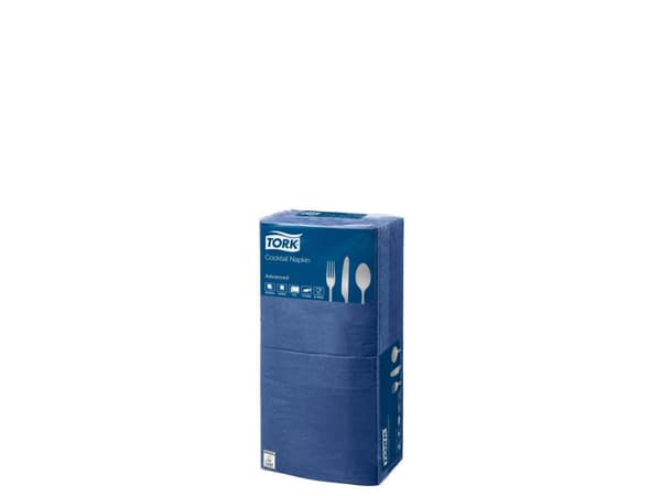 Serviet Tork 24x24 cm 2-lag Blå,12 pk x 200 stk/krt