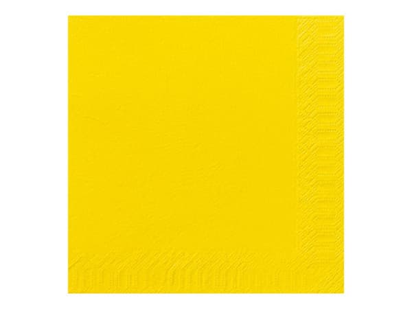 Duni - Serviett - Størrelse 40 x 40 cm - avhendbar - gul (en pakke 125)