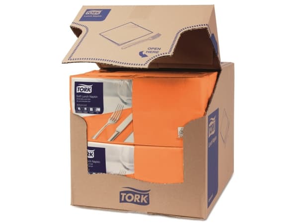 Servietter Tork 3-lags orange 33cm 150stk/pak - (10 stk.)