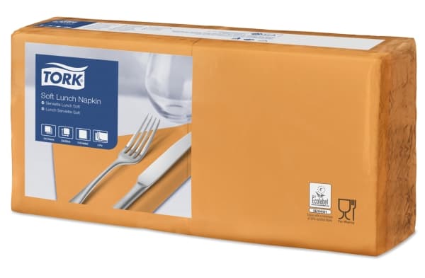 Servietter Tork 3-lags orange 33cm 150stk/pak - (10 stk.)