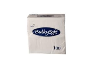 Servett BulkySoft 40x40 cm 3-lagig 1/8-vikt Vit,100 st/pk