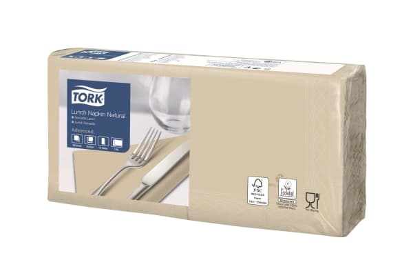 Servetter Tork 2-lagigt 1/4 vikning natur 33cm 200st/pack - (200 x 10 förpackningar)