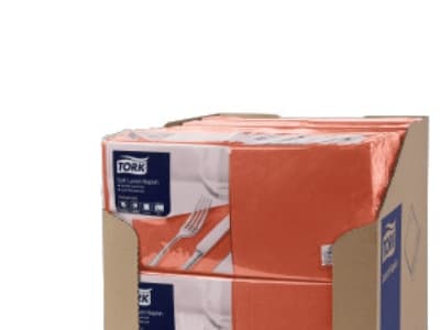 Serviet Tork 33x33 cm 3-lag Terracotta,10 pk x 150 stk/krt