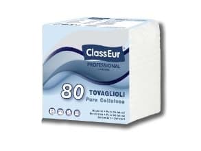 Servett ClassEur professional 33x33 cm 3-lagig 80 st per förpackning Vit,24 st x 80 st/krt