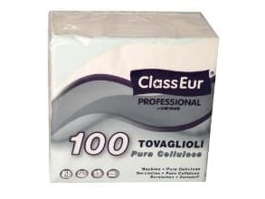 Lautasliina ClassEur Professional 33x33 cm 2-kertainen 100 kpl/pakkaus Valkoinen,24 kpl x 100 kpl/krt