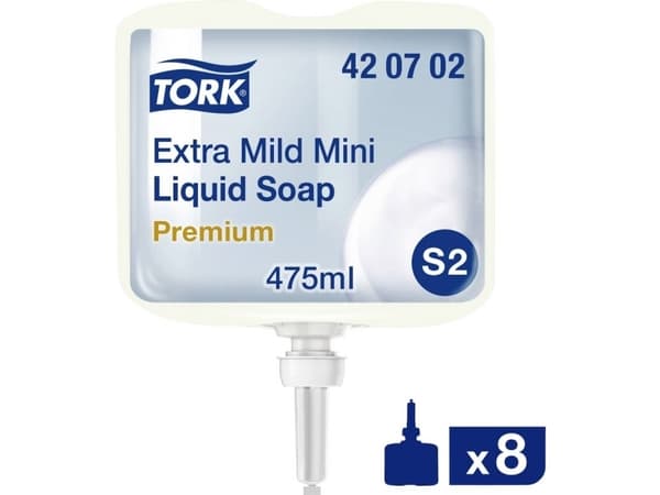 Tork 420702, Hud, Flytende såpe, 475 ml, 489,3 g, 92 mm, 92 mm