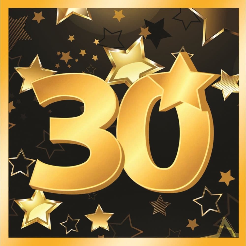 Bristol Novelty Servetter för 30:e födelsedagen (16 st)