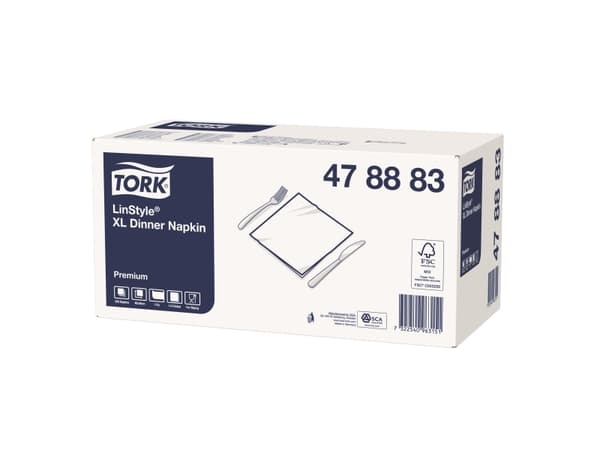 Servett Tork Linstyle 48x48 cm vit,12 pk x 25 pk/krt