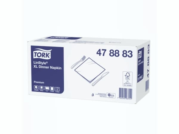 Servett Tork Linstyle 48x48 cm vit,12 pk x 25 pk/krt