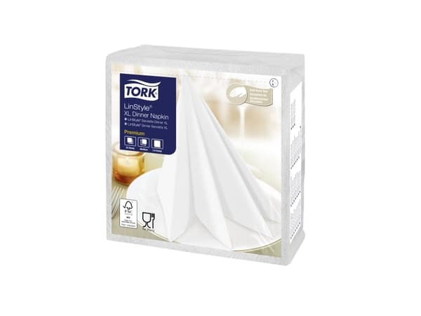 Servett Tork Linstyle 48x48 cm vit,12 pk x 25 pk/krt