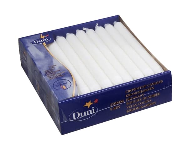 Duni 726, Cylinder, Hvit, 9 timer, 30 stykker