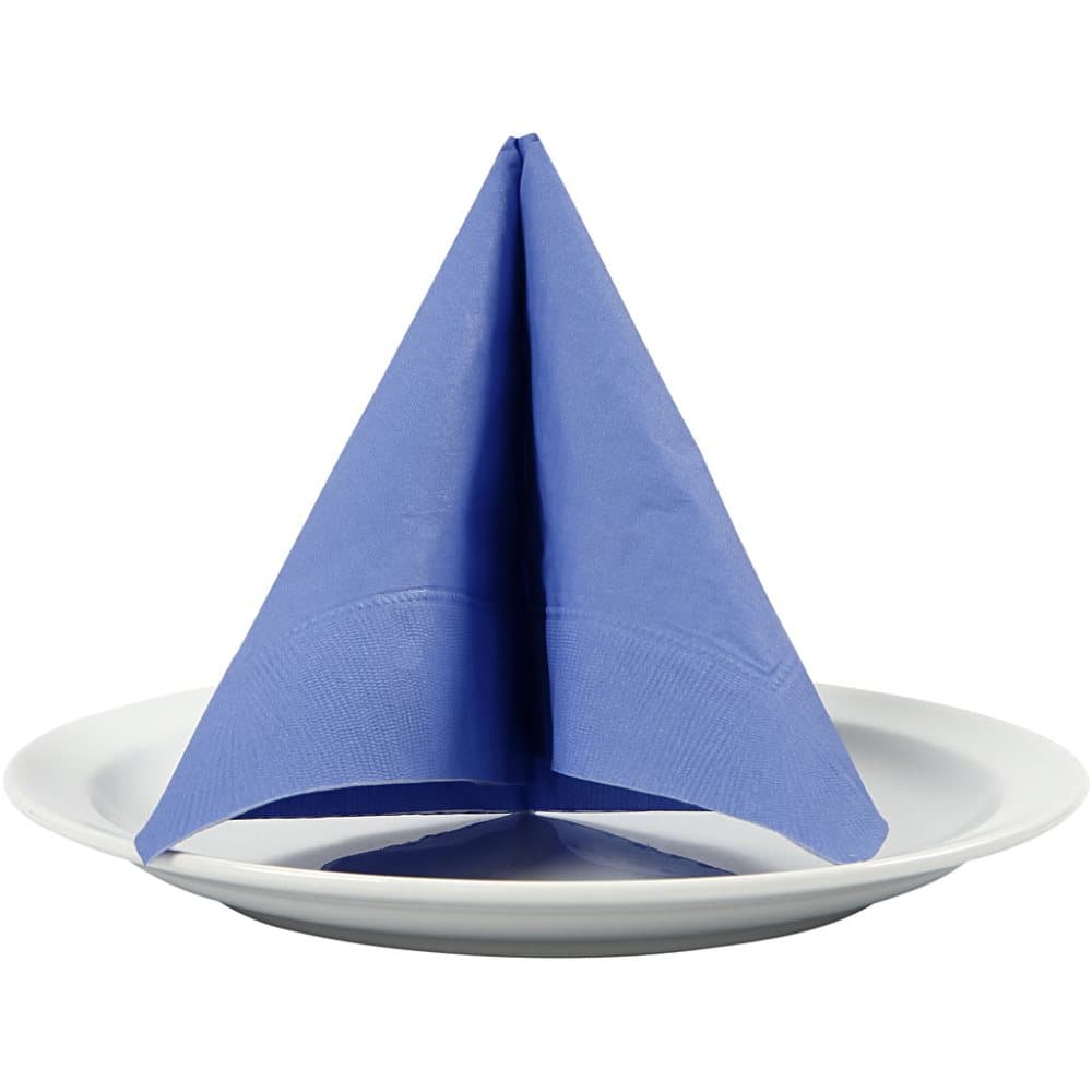 Servetter - stl. 33x33 cm - Ljusblå - 20 st