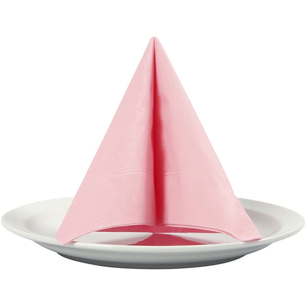 Servetter - stl. 33x33 cm - Rosa - 20 st