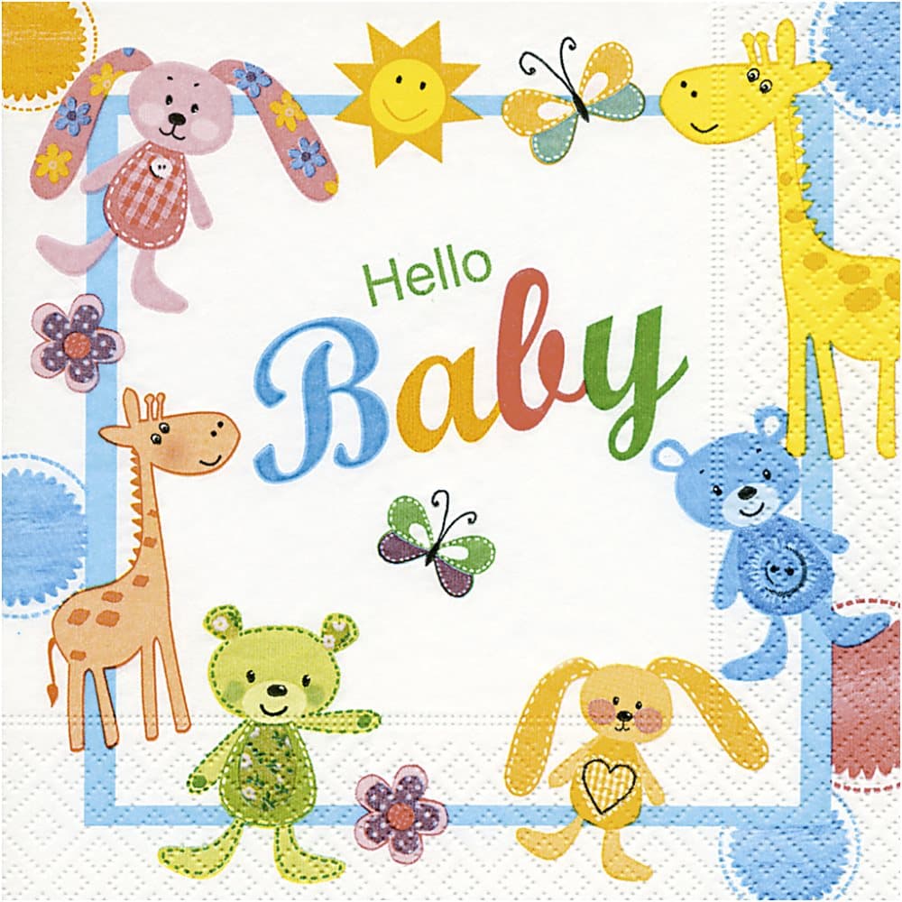 Servetter - Hello Baby - 33x33 cm - 20 st