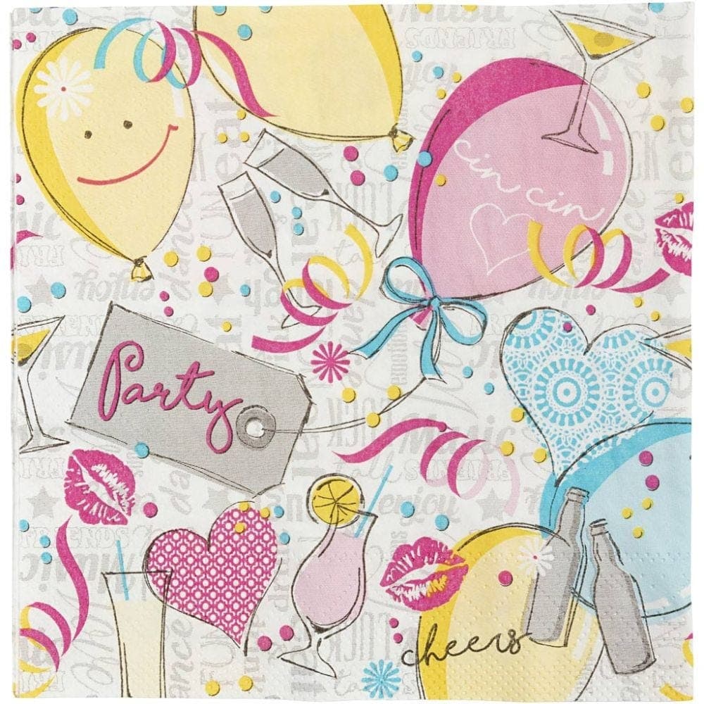 Servetter - Ballonger - 33x33 cm - 20 st