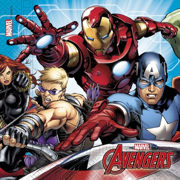 20 kpl setti The Avengers uhkaavat hahmot -servettejä