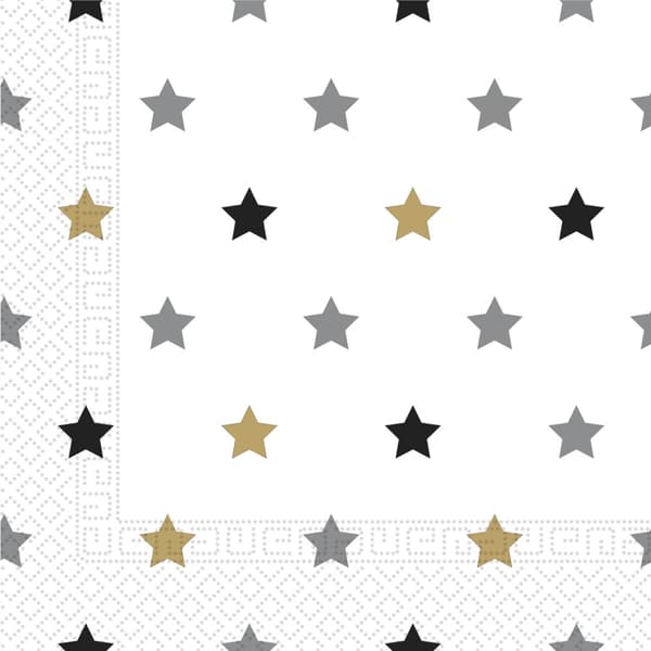 20 servetter stjärnor födelsedag (33x33 cm)