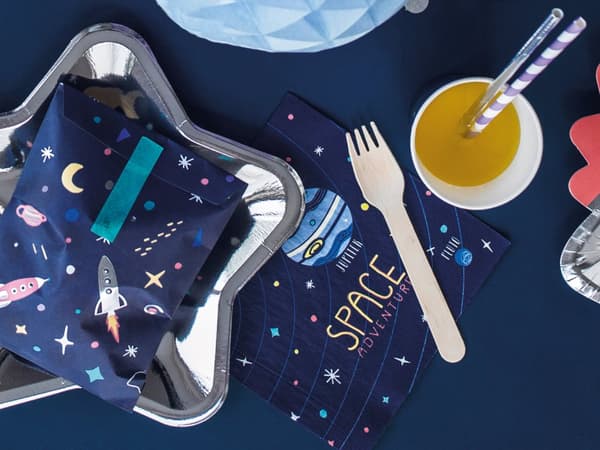 20 "Space Adventure" paperinenäliinaa, sininen - Space Party