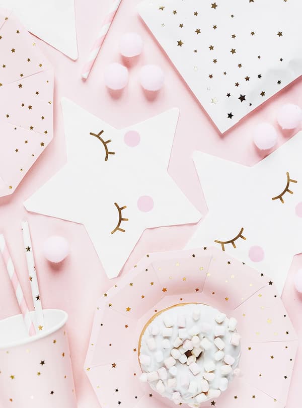 20 servetter med stjärnform - Unicorn Collection