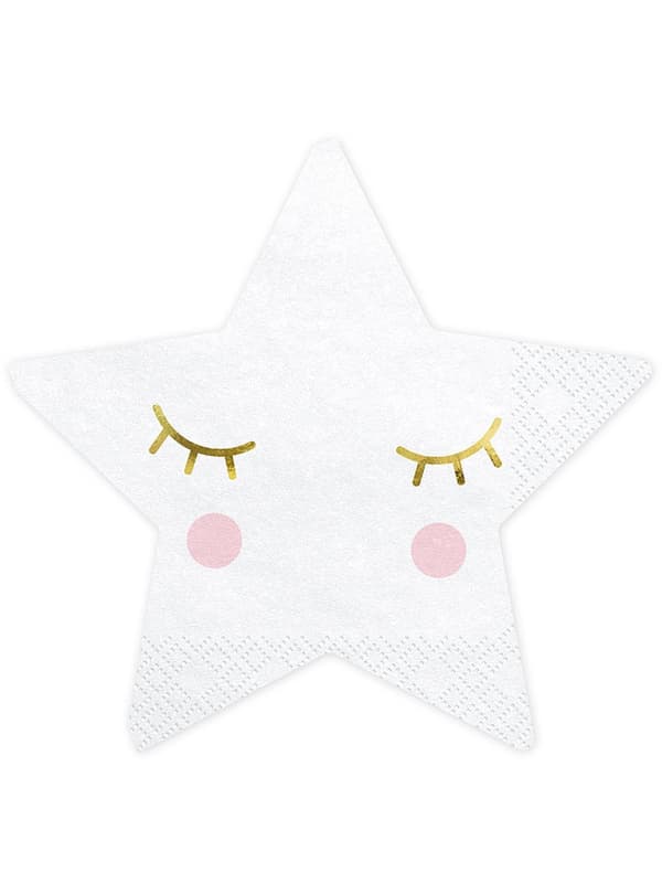 20 servetter med stjärnform - Unicorn Collection