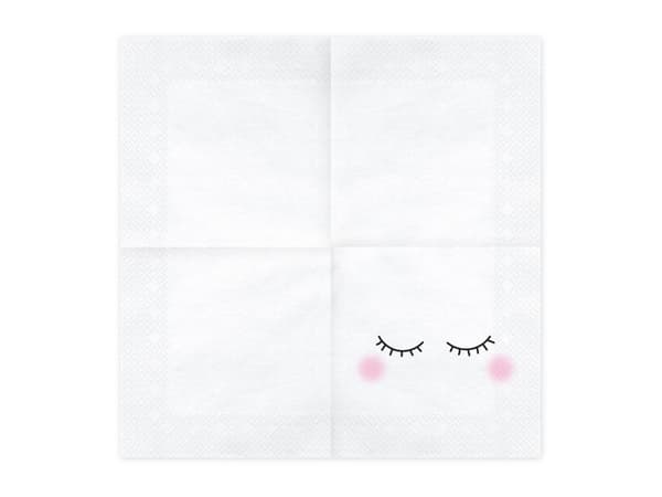 20 pappersservetter vita med tryck (33x33 cm) - Unicorn