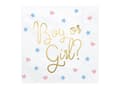 Miniatyrbillede 1 af 4: 20 "Boy eller Girl?" Papirservietter, Hvi (33x33 cm) - Gender Reveal Party